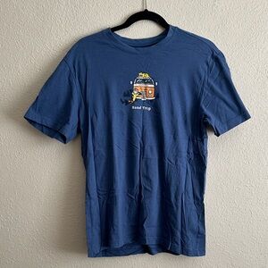 Life is Good Rad Trip Dog Blue Graphic T-Shirt